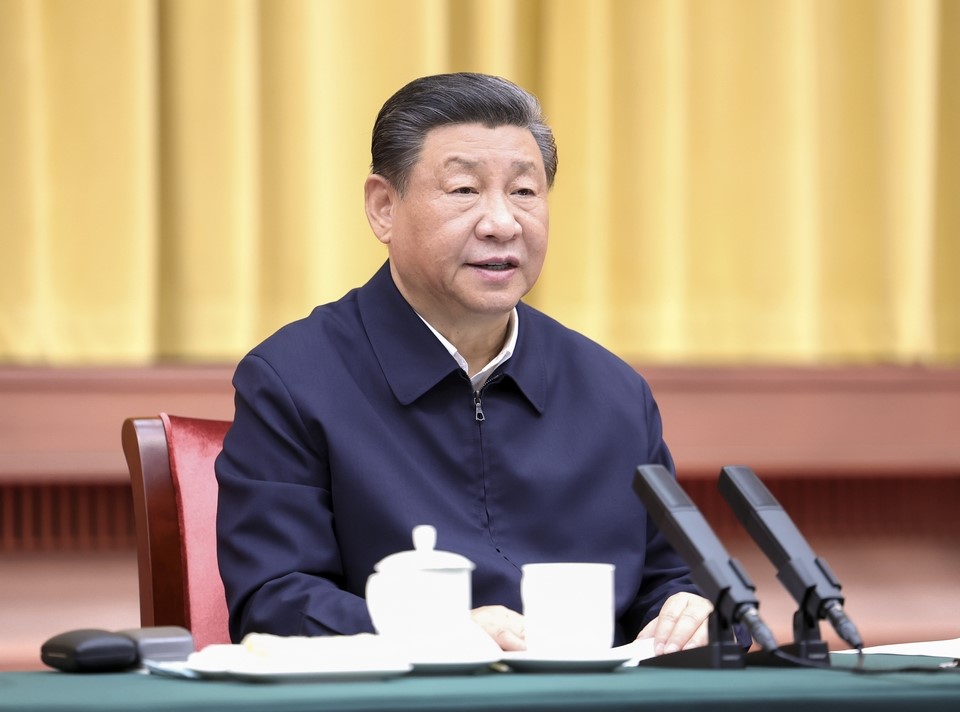 2024年3月20日下午，中共中央總書記、國家主席、中央軍委主席習(xí)近平在湖南省長沙市主持召開新時(shí)代推動(dòng)中部地區(qū)崛起座談會(huì)并發(fā)表重要講話。新華社記者 鞠鵬 攝 