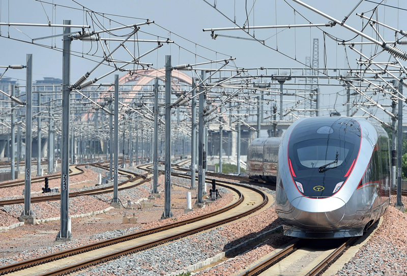 2022年6月20日，濟鄭高鐵鄭州首發G9206次列車駛出鄭州東站。